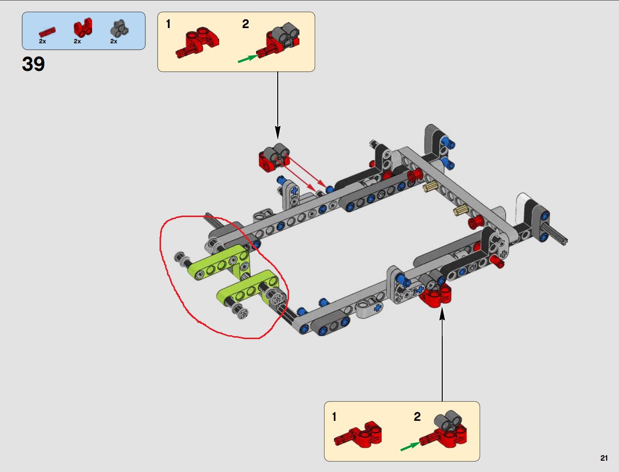 The next step, where besides the official steps, the pins are back in their starting positions